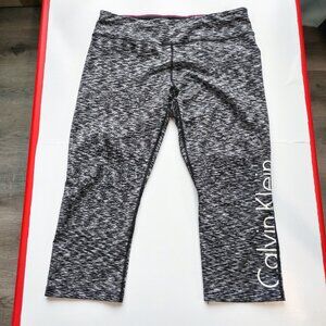 Calvin Klein performance activewear leggings grey with graphic women's size XL